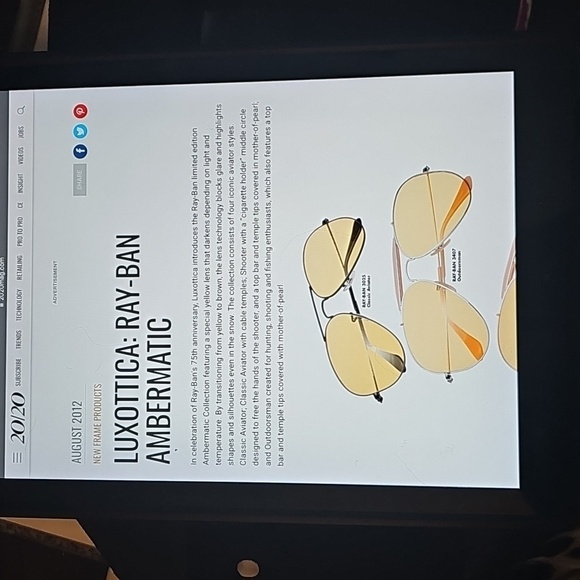 Vintage Limited Addition Ray Ban Ambermatic Aviator Sunglasses - Picture 6 of 8